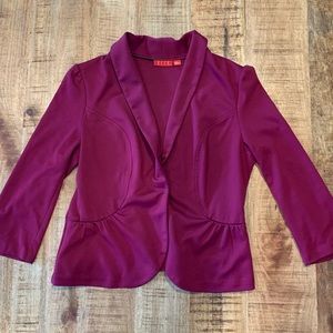 ✂️(3 for $25) Elle Fuchsia Blazer/Jacket with Snap Buttons L work career